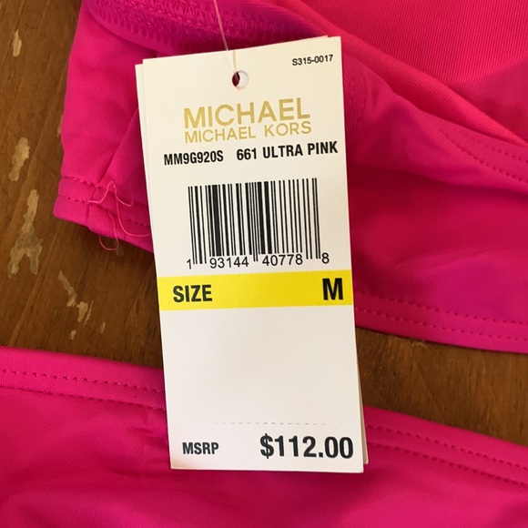 NWT Michael Kors Hot Pink Bikini - Picture 6 of 6